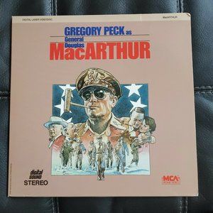 Laserdisc General Douglas MACARTHUR 1977 Gregory Peck Digital LD 2-Disc Set